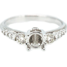Load image into Gallery viewer, 14K White Gold Single Row Engagement Ring