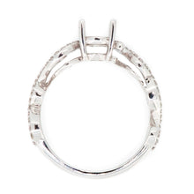 Load image into Gallery viewer, 14K White Spiral Design Diamond Engagement Ring