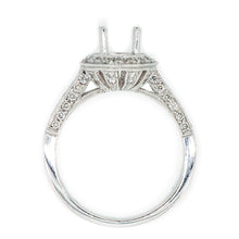 Load image into Gallery viewer, 18K White Gold Diamond Halo Engagement Ring