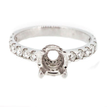 Load image into Gallery viewer, 14K White Gold Single Row Diamond Engagement Ring