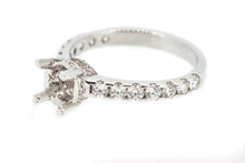 Load image into Gallery viewer, 14K White Gold Single Row Diamond Engagement Ring