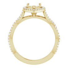 Load image into Gallery viewer, 14K 8x6 mm Pear 1/4 CTW Diamond Semi-Set Engagement Ring