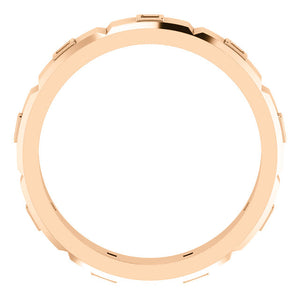 14K Mens Round Diamond Ring