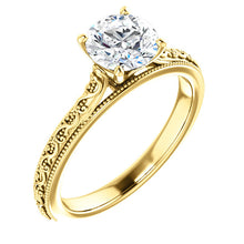 Load image into Gallery viewer, 14K Round Solitaire Engagement Ring Mounting