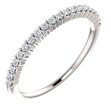 14K White Gold Diamond Band