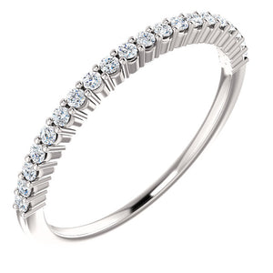 14K White Gold Diamond Band