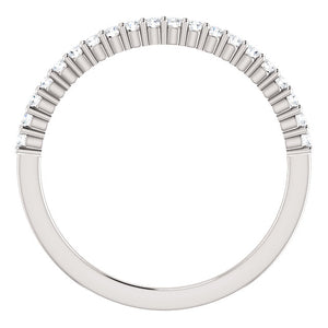 14K White Gold Diamond Band
