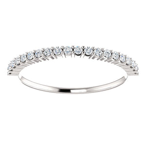 14K White Gold Diamond Band