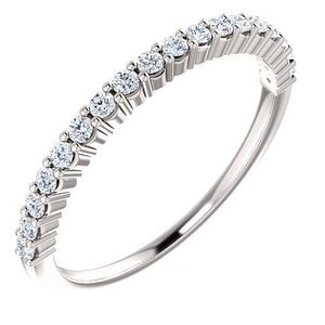 14K White Gold Diamond Band