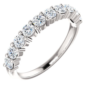 14K White Gold Diamond Band