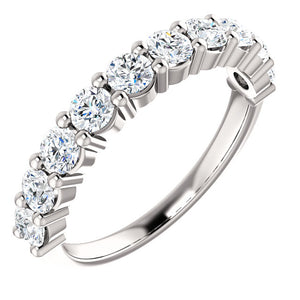 14K White Gold Diamond Band