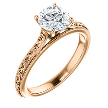 Load image into Gallery viewer, 14K Round Solitaire Engagement Ring Mounting