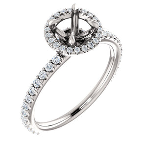 14K Halo Style Engagement Ring