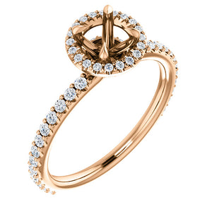 14K Halo Style Engagement Ring