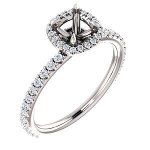 14K Halo Style Engagement Ring