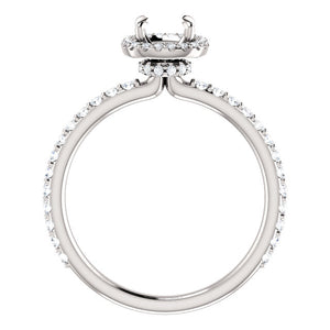14K Halo Style Engagement Ring