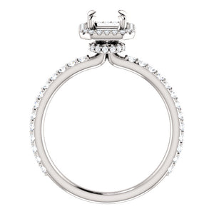 14K Halo Style Engagement Ring
