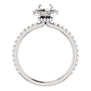 14K Halo Style Engagement Ring