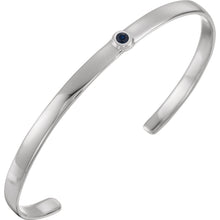 Load image into Gallery viewer, 14K  6&quot; Cuff Bracelet with 3mm Stone
