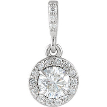 Load image into Gallery viewer, 14K Gold Diamond Halo Pendant