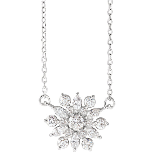 14K 1/2 CTW Diamond Vintage-Inspired Necklace