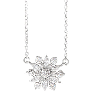 14K 1/2 CTW Diamond Vintage-Inspired Necklace