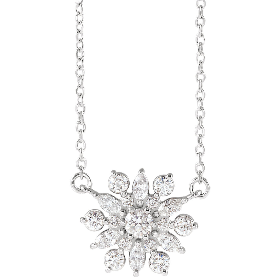 14K 1/2 CTW Diamond Vintage-Inspired Necklace