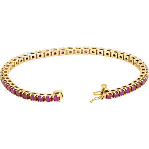 14K Gold Line 7" Bracelet