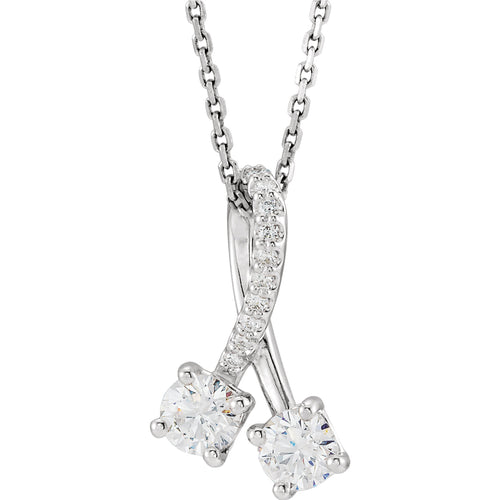 14K 1/2 CTW Diamond Freeform 16-18