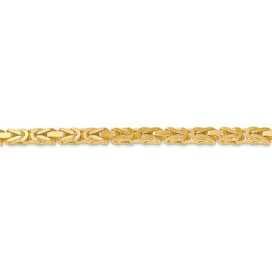 14K Gold/Sterling Silver Byzantine Chain