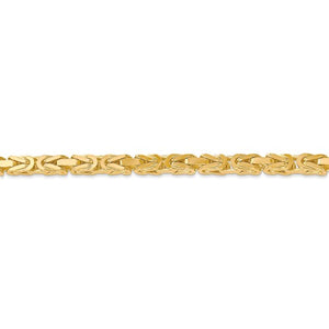 14K Gold/Sterling Silver Byzantine Chain