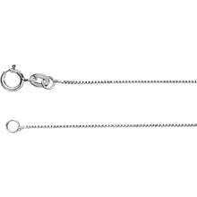Load image into Gallery viewer, 14K White .55 mm Solid Box Chain