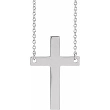 Load image into Gallery viewer, 14K Gold 18&quot; Cross Necklace