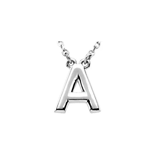 14K Gold Block Initial 16