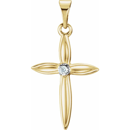 14K Yellow Gold .02 CT Diamond Pendant