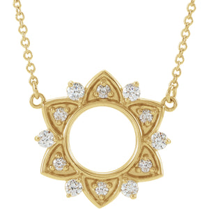 14K 1/3 CTW Diamond Accented Necklace