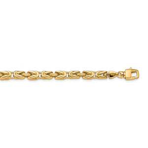 14K Gold/Sterling Silver Byzantine Chain