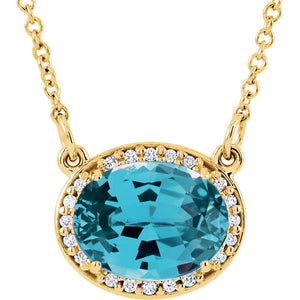 14K .05 CTW Diamond 16.5" Necklace