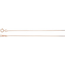 Load image into Gallery viewer, 14K White .55 mm Solid Box Chain